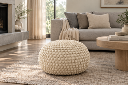 Crochet Pouf Pattern – DIY Round Floor Pouf | Digital PDF Pattern